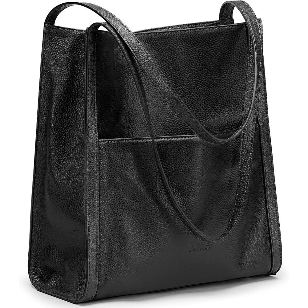 Women Shoulder Bag Genuine Leather Totes Purses and Handbags Medium Size Black
